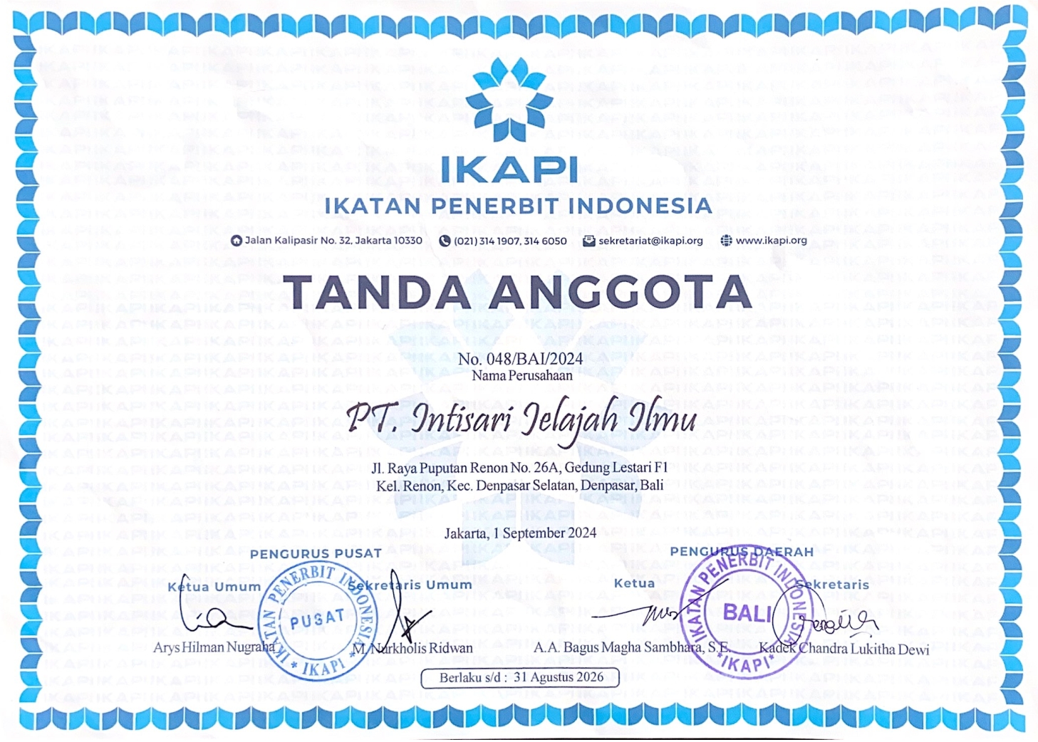 Sertifikat IKAPI